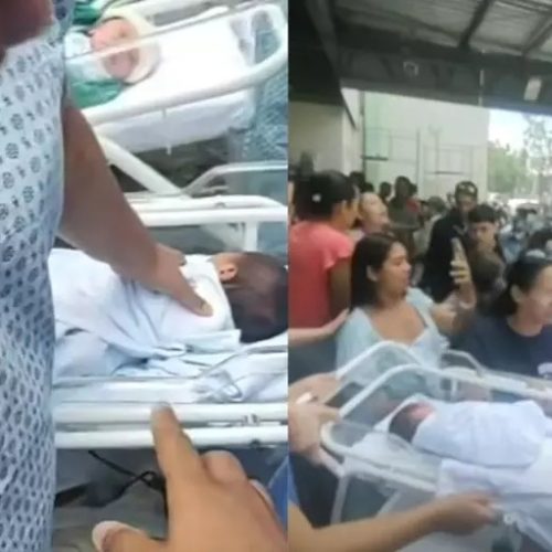 Incêndio atinge subestação de energia e exige retirada de bebês em hospital