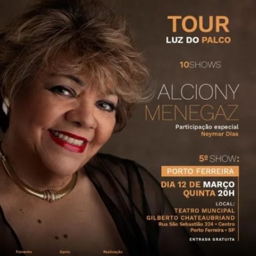 Tour de Alciony Menegaz chega a Porto Ferreira com entrada gratuita