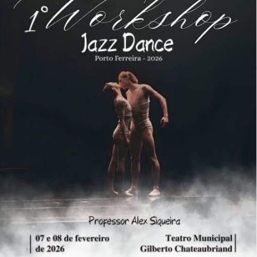 Oficina de jazz dance acontece no Teatro Municipal de Porto Ferreira nos dias 7 e 8 de fevereiro