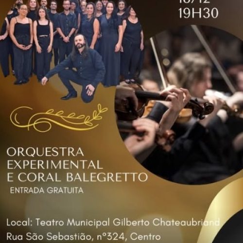 Concerto especial reúne orquestra e coral no Teatro Municipal de Porto Ferreira