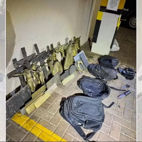 Trio é preso por furto de obras de arte e peças de cemitério