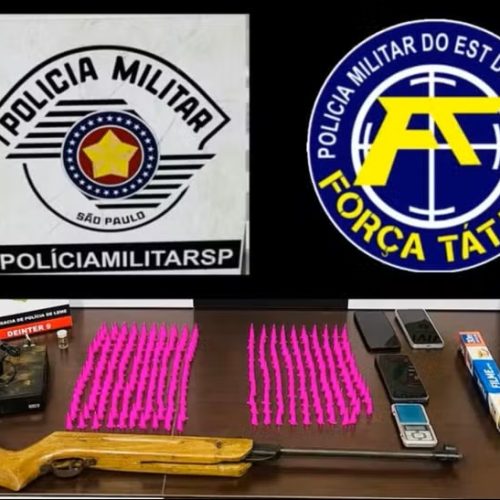 Casal é preso com drogas e espingarda em operação conjunta contra o tráfico