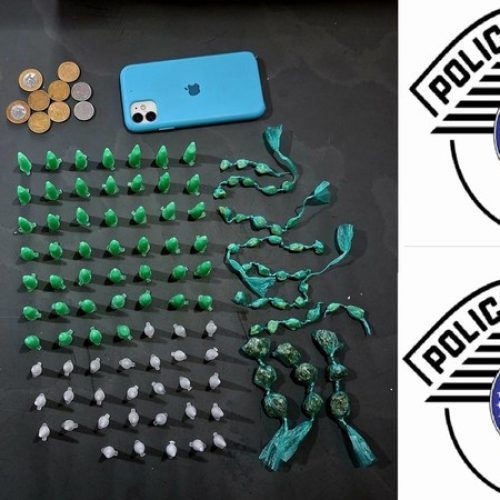 Operação Impacto: PM apreende drogas e prende procurado em ações contra o tráfico