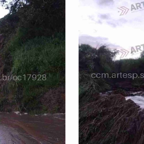 Deslizamento e alagamento interditam Rodovia Washington Luís em Itirapina (SP)