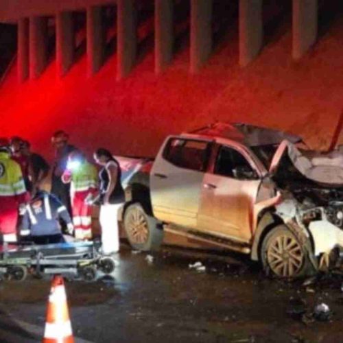 Empresário morre ao cair com caminhonete de viaduto no km 420 da Rodovia Brigadeiro Faria Lima