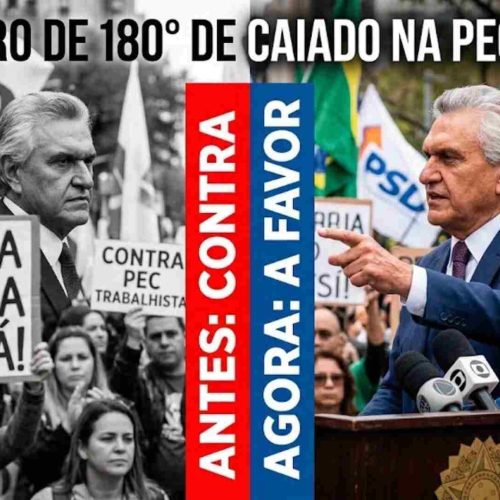 Candidato do “Centrão” a presidente Ronaldo Caiado recua e agora declara apoio ao fim da escala 6×1