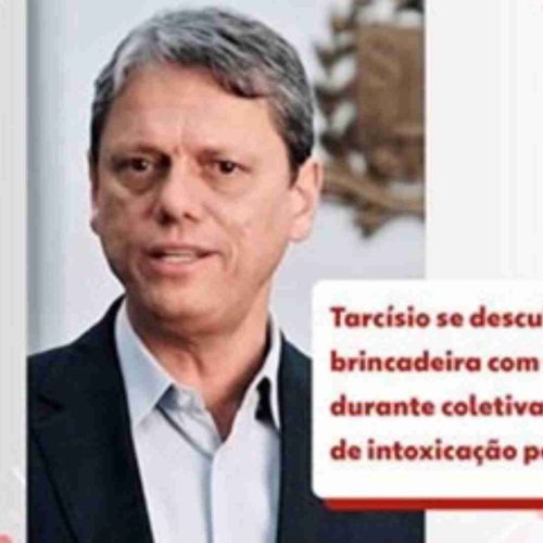 Após piada infeliz sobre adulteração de bebidas, Tarcísio se desculpa
