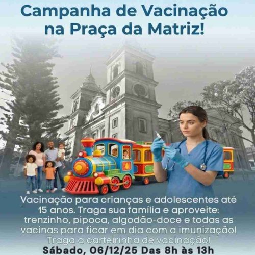 Encerramento da campanha de multivacinação de Porto Ferreira com atrações infantis acontece na Praça da Matriz