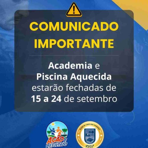 Clube de Campo das Figueiras interdita academia e piscina aquecida para obras de ampliação