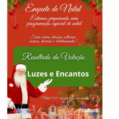Secretaria de Cultura e Economia Criativa de Porto Ferreira divulgou resultado da enquete de Natal