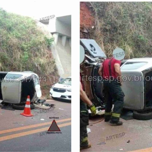 Capotamento na SP-326 deixa dois feridos graves e interdita rodovia por seis horas 