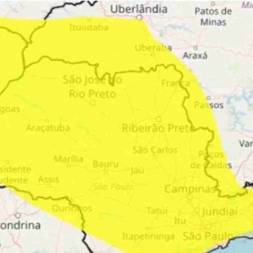 Interior do estado de SP em alerta por ventos fortes que podem chegar a 70 km/h