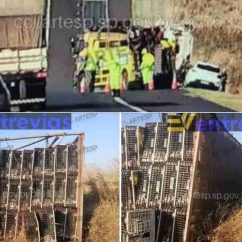 Caminhoneiro morre esmagado após tombamento no km 404 da Rodovia Anhanguera
