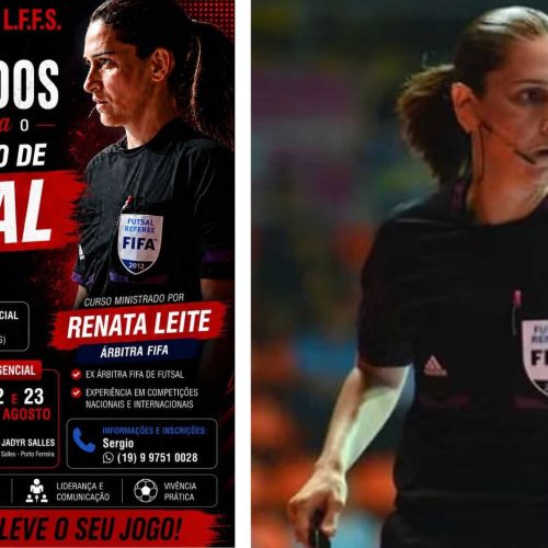 Inscrições abertas para o Curso de Arbitragem de Futsal com a instrutora Renata Leite (ex-árbitra FIFA)