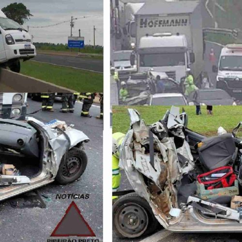 Acidente entre caminhões e carro interdita Rodovia Anhanguera no km 298 na tarde de ontem