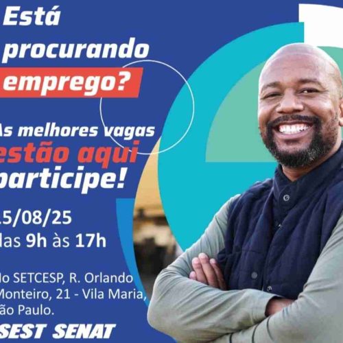 15 de agosto: Feira Emprega Transporte  reúne mais de 1.800 vagas de empregos em São Paulo