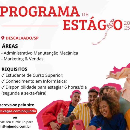 Jundu 2025: Programa de Estágio abre portas para carreiras em empresa sólida e inovadora