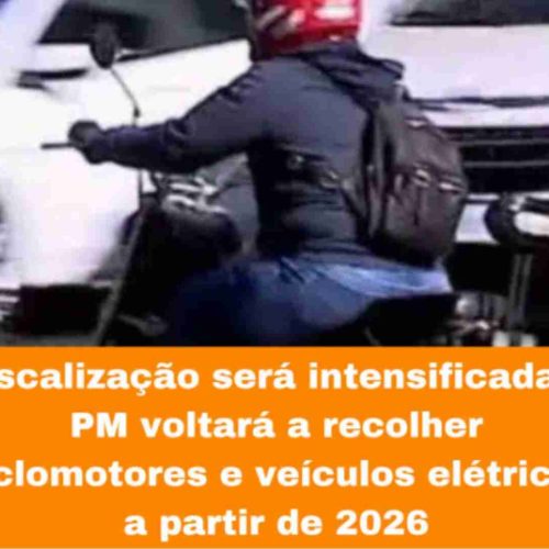 Governo de SP através da PM retornará a fiscalização e possível apreensão de Patinetes e Bicicletas Elétricas partir de 01 de janeiro 2026