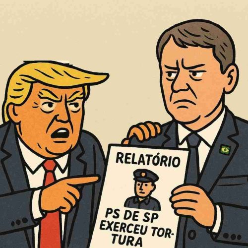 Presidente Trump, “Amigo da Onça” do Tarcísio de Freitas, acusa a polícia de SP de desrespeitar os direitos humanos.”