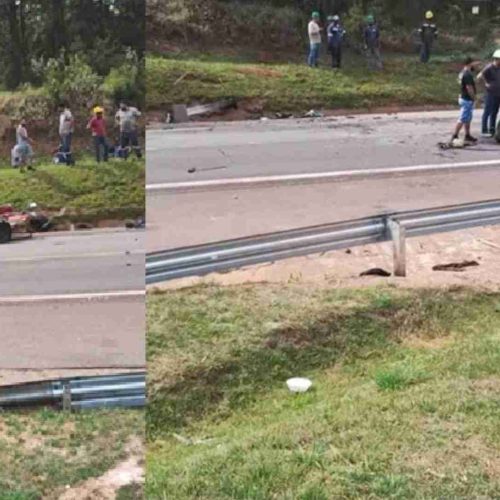 Acidente entre carro e caminhonete deixa dois mortos e quatro feridos na SP-255