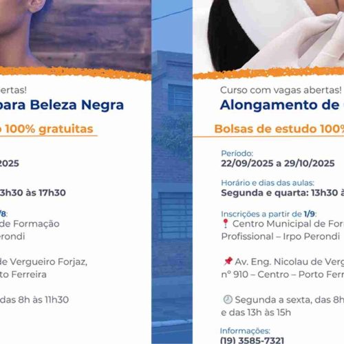Prefeitura de Porto Ferreira e Senac oferecem novos cursos gratuitos na área de beleza