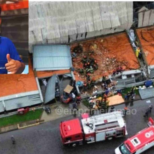 Funcionário morre em desabamento de galpão da empresa durante tempestade desta segunda-feira no interior de SP