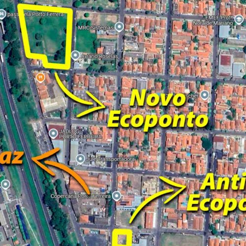 Prefeitura de Porto Ferreira informa à população que, a partir da próxima terça-feira (15/07), o Ecoponto passará a atender em novo endereço