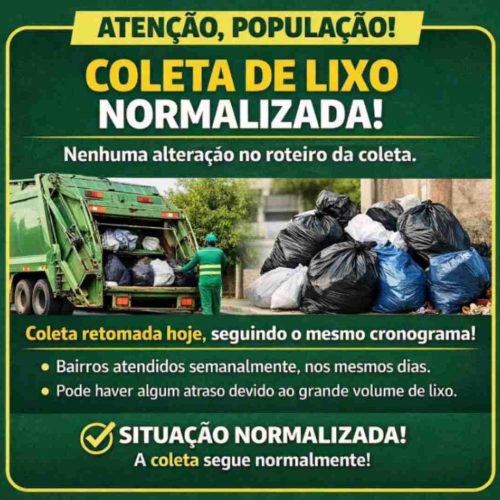 Coleta de lixo normal é retomada em Porto Ferreira e segue o mesmo cronograma em relação aos bairros e dias