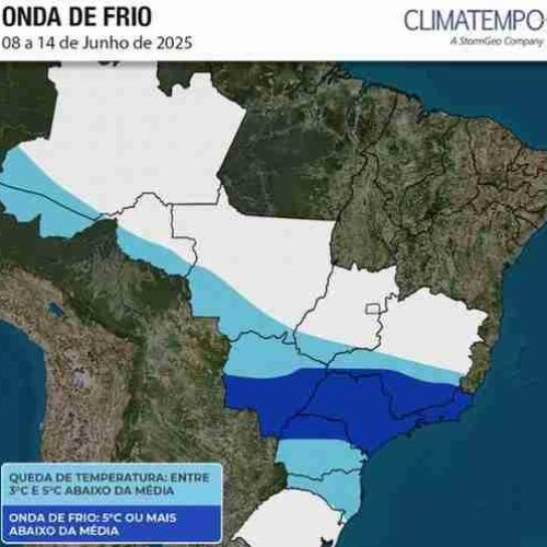 ​2ª onda de frio do ano pode ocorrer já neste final de semana e se estende até o dia 14 de junho no