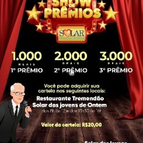 Show de prêmios do Solar dos Jovens de Ontem retorna a Porto Ferreira