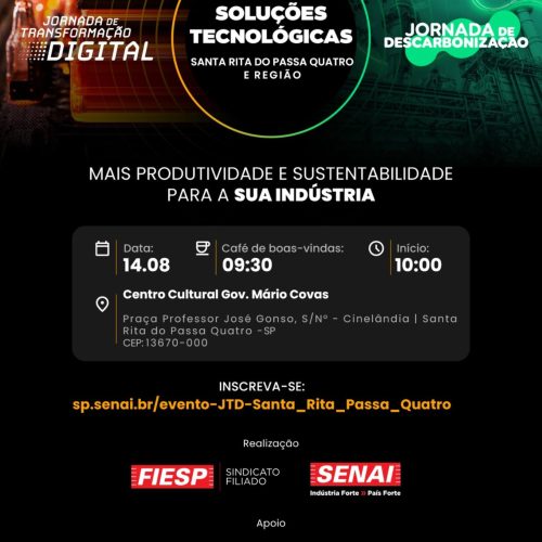 Santa Rita do Passa Quatro recebe Jornada de Transformação Digital com foco em inovação e sustentabilidade