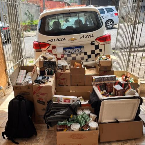 Operação da PM apreende milhares de cigarros e outros produtos sem nota em Piracicaba